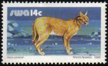 SWA - 1986 14c Caracal Additional Value MNH SACC 472