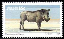 SWA - 1987 16c Warthog Additional Value MNH SACC 489