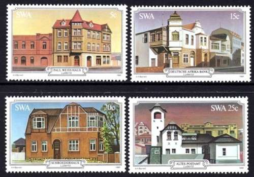 SWA - 1981 Luderitz Buildings Set MNH SACC 390-393
