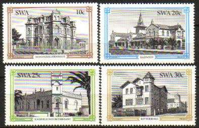 SWA - 1984 Buildings of Swakopmund MNH Set SACC 432-435