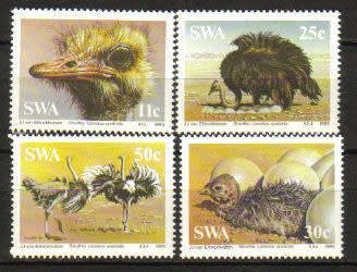 SWA - 1985 Ostriches Set MNH SACC 449-452