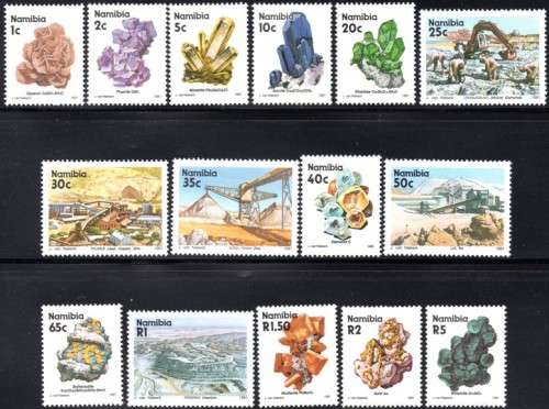 Namibia - 1991 Minerals and Mining Set MNH SACC 16-30