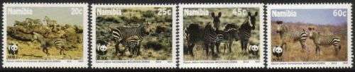 Namibia - 1991 WWF Mountain Zebra Set MNH SACC 35-38