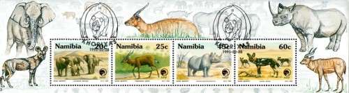 Namibia - 1993 Rare and Endangered Animals MS Used SACC 73
