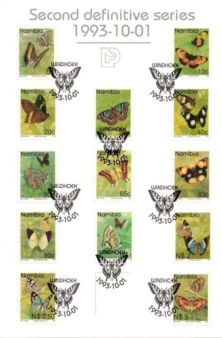 Namibia - 1993 Butterflies FDF 2.1