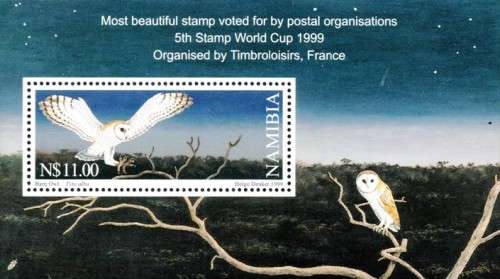 Namibia - 1999 Most Beautiful Stamp in the World Owl MS MNH SACC 313