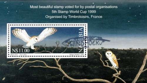 Namibia - 1999 Most Beautiful Stamp in the World Owl MS Used SACC 313