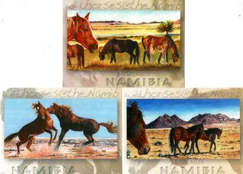 Namibia - 2016 Wild Horses Postcard Set Mint