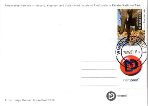 Namibia - 2015 Etosha Postcard Cancelled