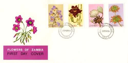 Zambia - 1983 Wild Flowers FDC SG 383-386