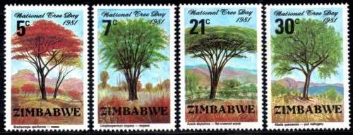 Zimbabwe - 1981 Tree Day Set MNH SG 606-609