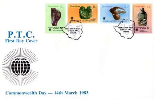 Zimbabwe - 1983 Commonwealth Day (Sculptures) FDC