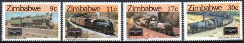 Zimbabwe - 1985 Steam Safaris Set MNH SG 653-656