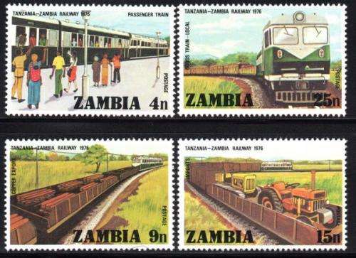 Zambia - 1976 Opening of TAZARA Railway Set MNH SG 253-256