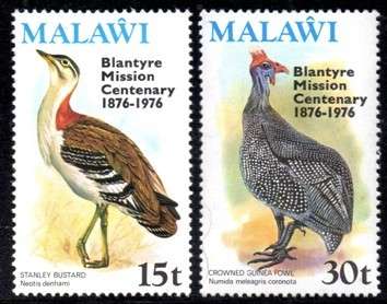 Malawi - 1976 Centenary of Blantyre Mission Set MNH SG 535-536