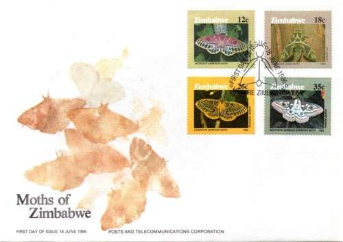 Zimbabwe - 1986 Moths FDC