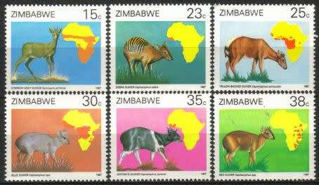 Zimbabwe - 1987 Duikers Set MNH SG 718-723
