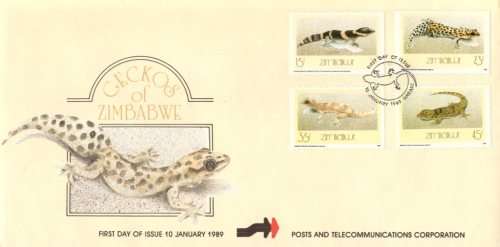 Zimbabwe - 1989 Geckos FDC SG 748-749
