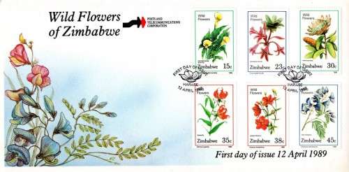 Zimbabwe - 1989 Wild Flowers FDC SG 750-755