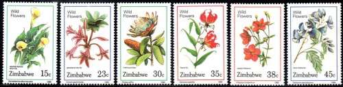 Zimbabwe - 1989 Wild Flowers Set MNH SG 750-755