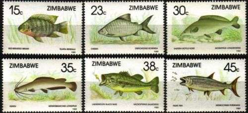 Zimbabwe - 1989 Fishes Set MNH SG 756-761