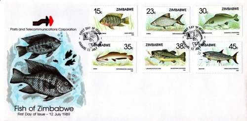 Zimbabwe - 1989 Fishes FDC SG 756-761