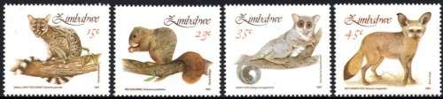 Zimbabwe - 1991 Small Mammals Set MNH SG 800-803