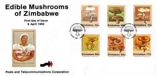 Zimbabwe - 1992 Edible Mushrooms FDC SG 826-831