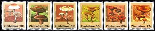 Zimbabwe - 1992 Edible Mushrooms Set MNH SG 826-831