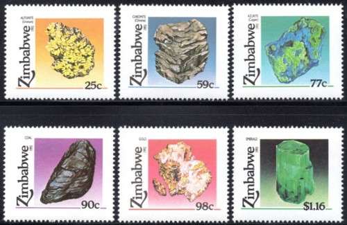 Zimbabwe - 1993 Minerals Set MNH SG 844-849