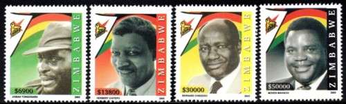 Zimbabwe - 2005 Heroes Set MNH SG 1167-1170
