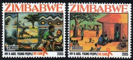 Zimbabwe - 2005 AIDS Campaign Set MNH SG 1176-1177