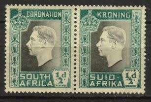 South Africa - 1937 Coronation of KGVI 1/2d MNH Pair SACC 70