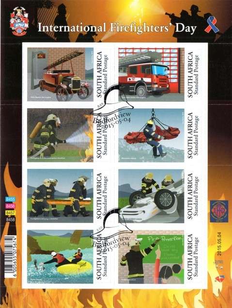 South Africa - 2015 Firefighters Sheet Used SACC 2279