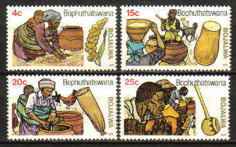 Bophuthatswana - 1979 Production of Sorghum Beer Set MNH SACC 37-40