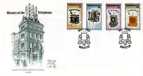 Bophuthatswana - 1984 History of the Telephone (4th series) FDC 1.30