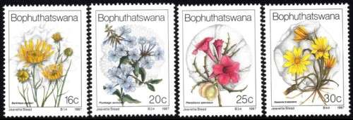 Bophuthatswana - 1987 Wild Flowers Set MNH SACC 186-189