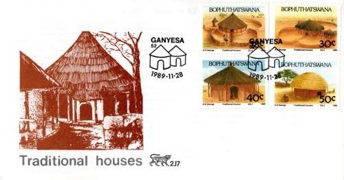 Bophuthatswana - 1989 Traditional Houses FDC 2.17