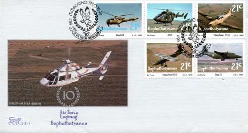 Bophuthatswana - 1990 10th Anniv of Bop Air Force FDC 2.21.1