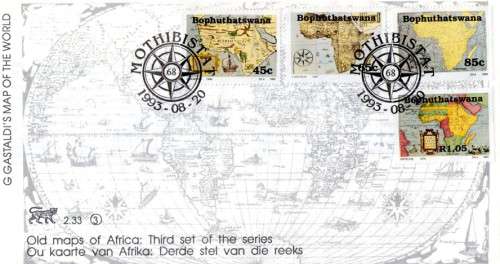 Bophuthatswana - 1993 Old Maps (3rd series) FDC 2.33