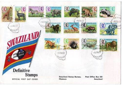 Swaziland - 1969 Animals FDC SG 161-175
