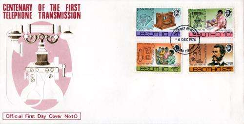 Lesotho - 1976 Telephone Centenary FDC