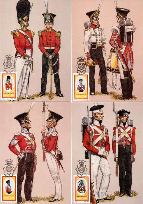 Ciskei - 1986 British Military Uniforms (3rd series) Maxi Card Set