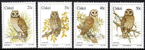 Ciskei - 1991 Owls Set MNH SACC 183-186