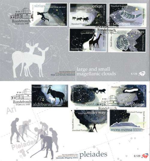 South Africa - 2020 Stars and Constellations of the Southern Skies FDC Set 8.128 + 8.129
