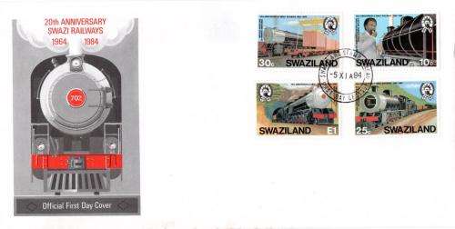 Swaziland - 1984 Swaziland Railways FDC SG 466-469