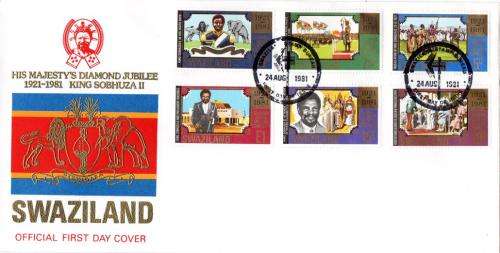 Swaziland - 1981 Diamond Jubilee of King Sobuza II FDC SG 379-384