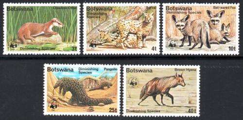 Botswana - 1977 WWF Diminishing Species Set MNH SG 394-398
