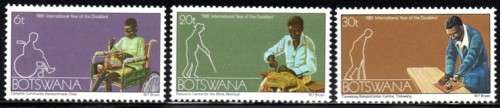 Botswana - 1981 Year of Disabled Set MNH SG 486-488