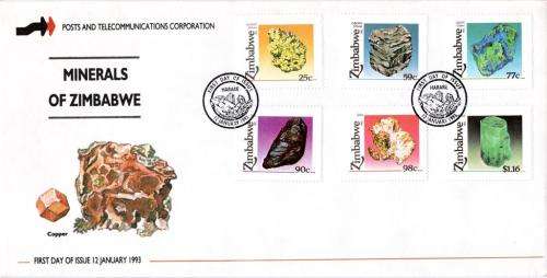 Zimbabwe - 1993 Minerals FDC SG 844-849